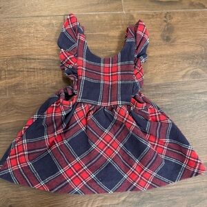 Janie and jack Red and Blue Plaid Dress